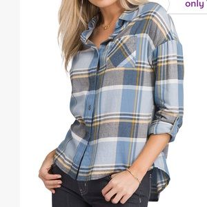 Prana organic cotton flannel plaid shirt